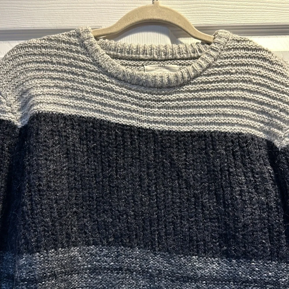 Zara Boys Chunky Knit Oversized Striped Sweater 12